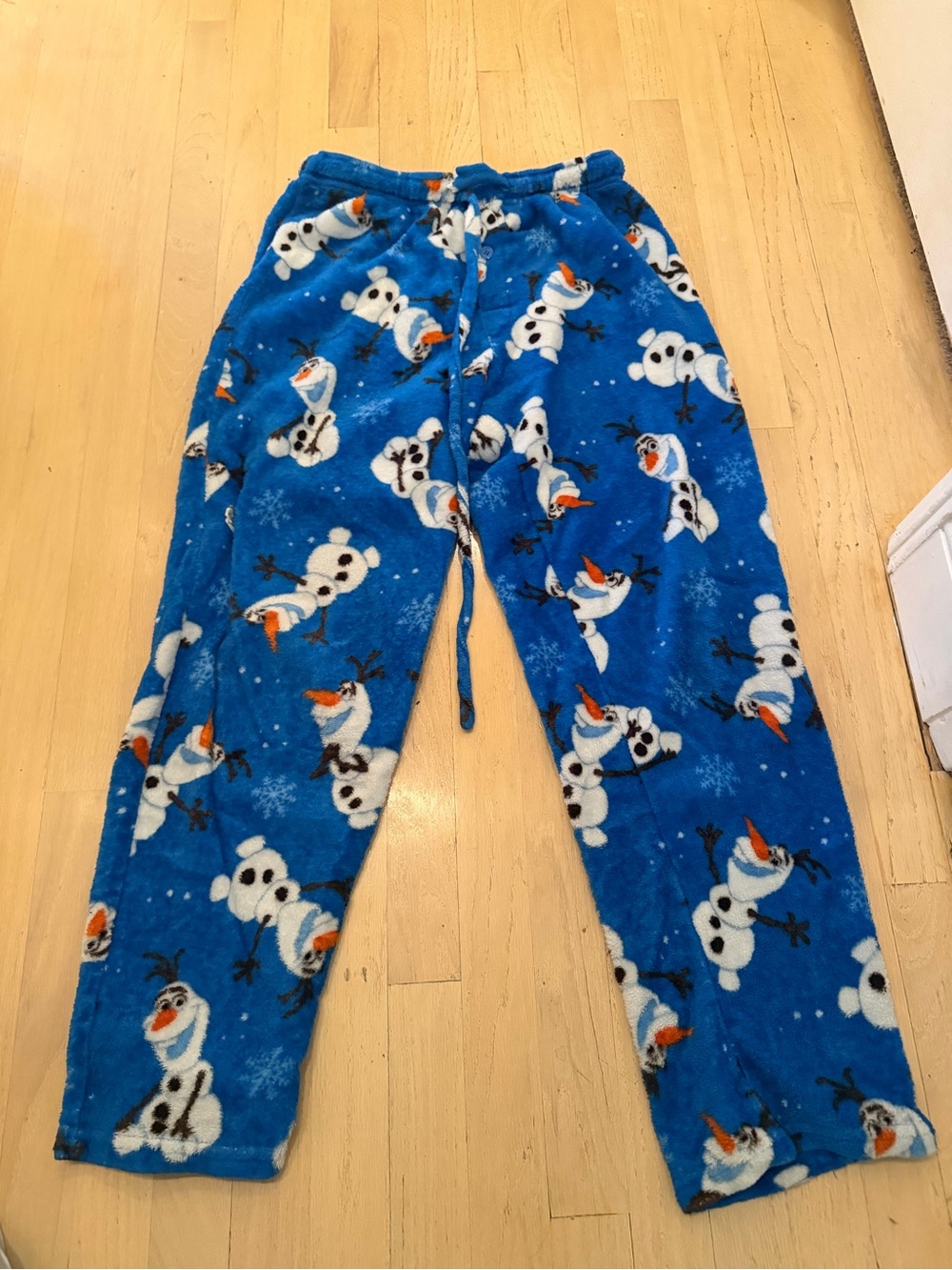 Disney Olaf Blue Fleece Pajama Bottoms